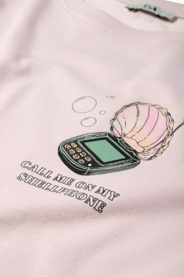 Damen - T-Shirt - Oversized - rosa