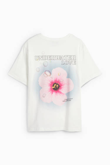 Women - T-shirt - oversized - white