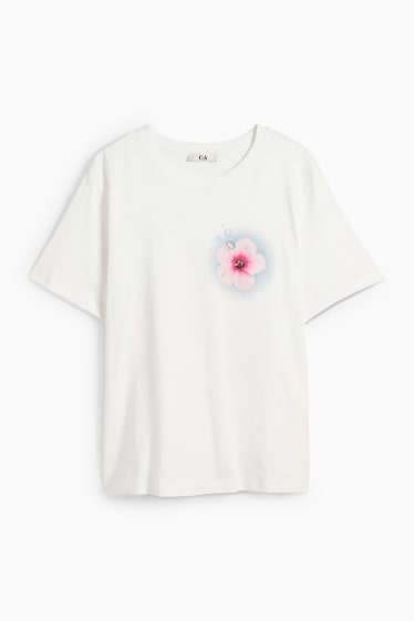 Women - T-shirt - oversized - white