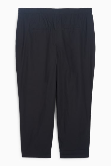 Dames - Pantalon - mid waist - tapered fit - zwart