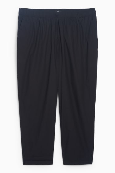 Dames - Pantalon - mid waist - tapered fit - zwart