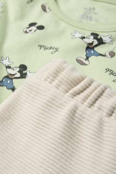 Baby: jongens - Mickey Mouse - babyoutfit - 3-delig - mintgroen