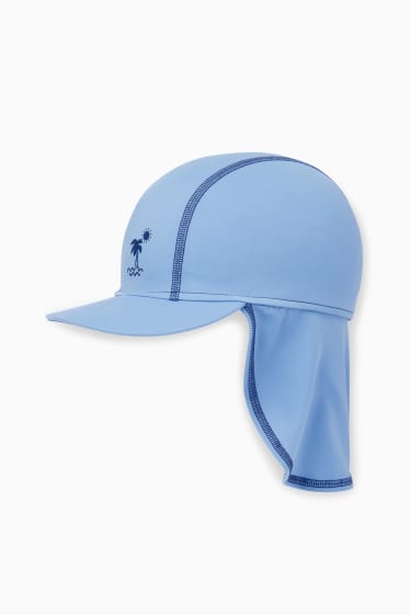 Baby: jongens - Palmboom - UV-babyzwemoutfit - LYCRA® XTRA LIFE™ - 3-delig - donkerblauw