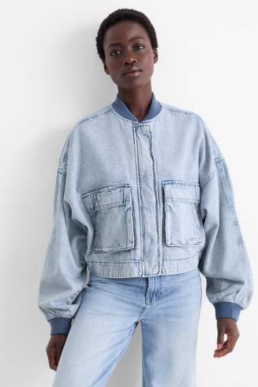 Damen - Jeans-Blouson - helljeansblau