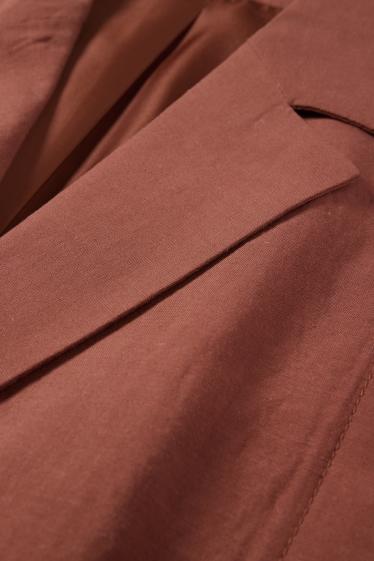 Women - Cropped waistcoat- regular fit - brown