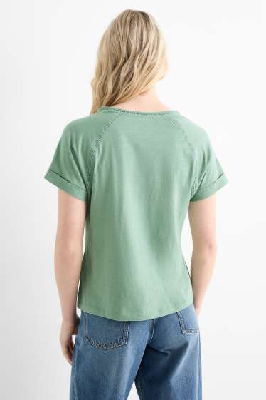 Damen - T-Shirt - Regular Fit - grün