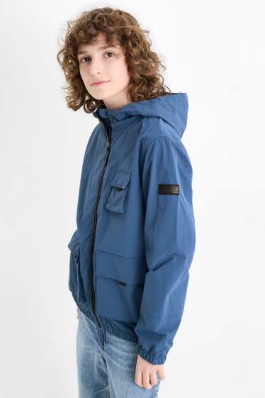 Kinder Jungen - Parka mit Kapuze - blau