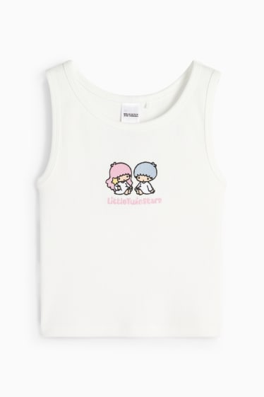 Kinder Mädchen - Hello Kitty and Friends - Top - gerippt - weiss