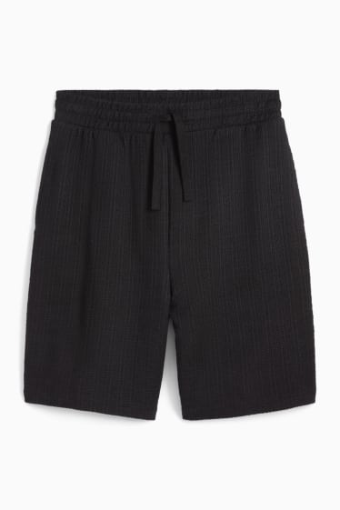 Hommes - Short - texturé - noir