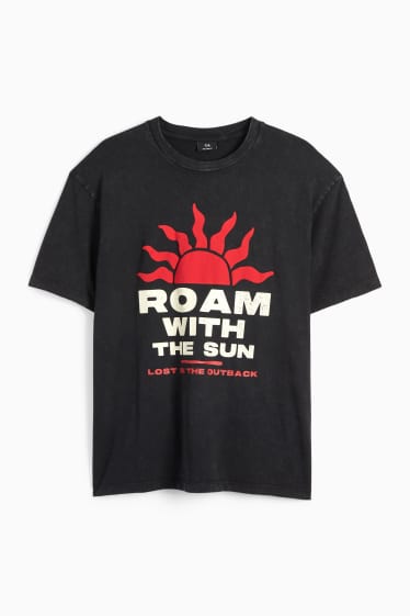 Men - T-shirt - relaxed fit - black
