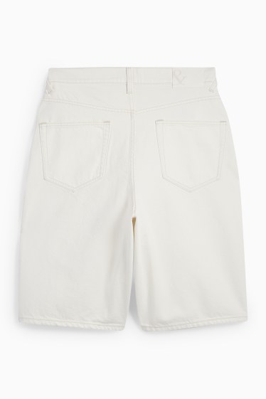 Herren - Jeans-Bermudas - cremeweiss