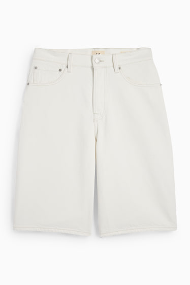 Herren - Jeans-Bermudas - cremeweiss