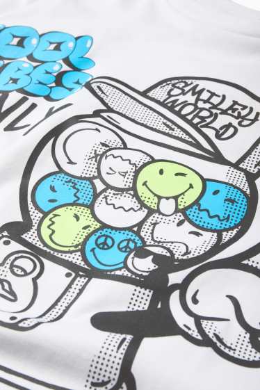 Kinderen: jongens - SmileyWorld® - T-shirt - wit