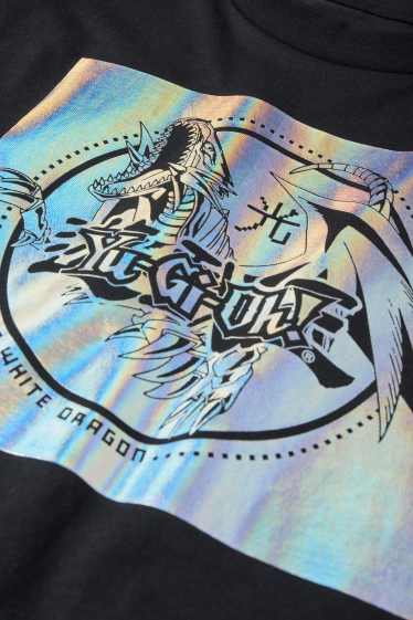 Enfants garçons - Yu-Gi-Oh! - T-shirt - effet brillant - noir
