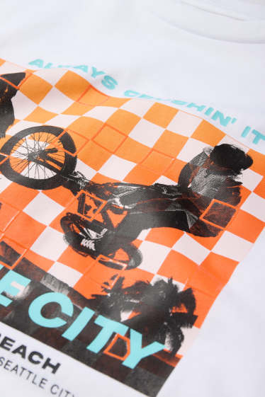 Děti - chlapci - BMX - tričko s krátkým rukávem - bílá