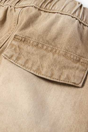 Kinder Jungen - Jeans-Cargo-Bermudas - beige