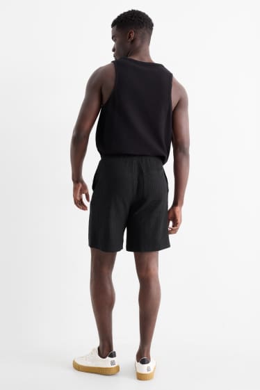 Hommes - Short - texturé - noir