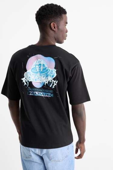 Herren - T-Shirt - Oversized - Rick and Morty - schwarz