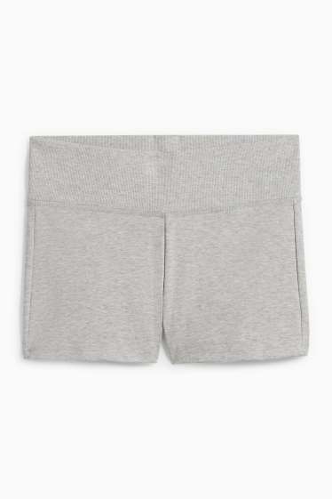Damen - Sweatshorts - hellgrau-melange