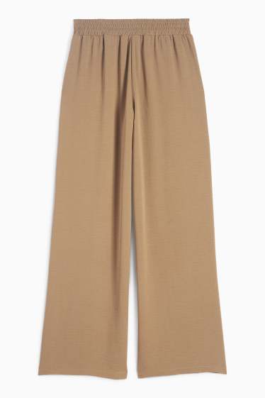 Damen - Stoffhose - High Waist - Wide Leg - khaki