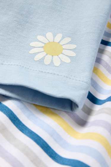 Damen - Multipack 2er - Pyjamashorts - hellblau