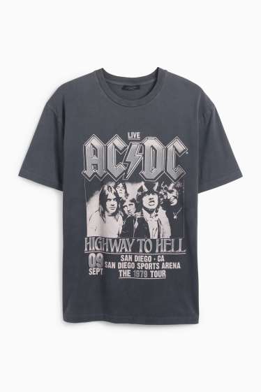 Men - T-shirt - oversized - AC/DC - gray