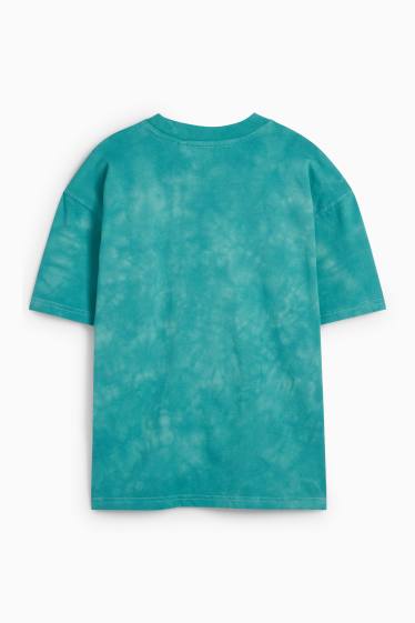 Kinder Buben - Basketball - Kurzarmshirt - gemustert - grün