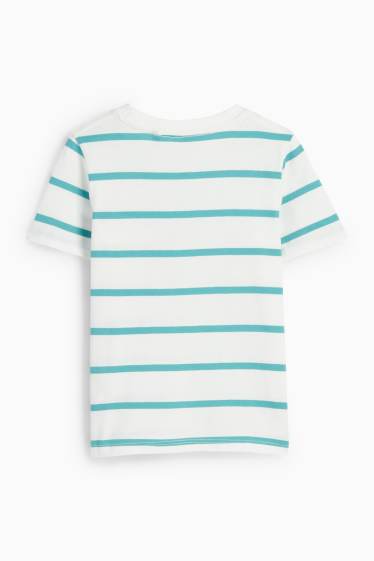 Kinder Jungen - Tukan - Kurzarmshirt - gestreift - weiss