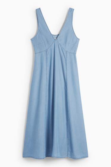 Damen - Jeanskleid - helljeansblau