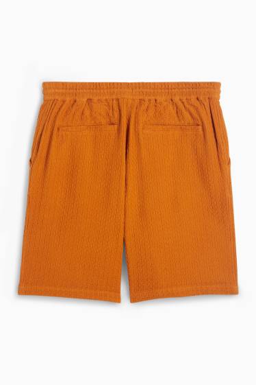 Herren - Shorts - strukturiert - dunkelorange