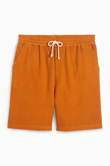 Herren - Shorts - strukturiert - dunkelorange