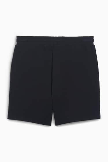 Heren - Sweatshorts - met structuur - zwart