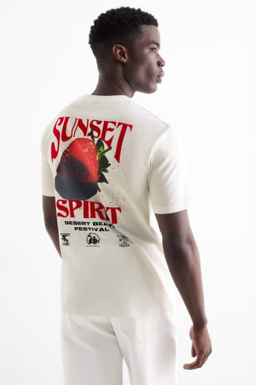 Men - T-shirt - relaxed fit - white