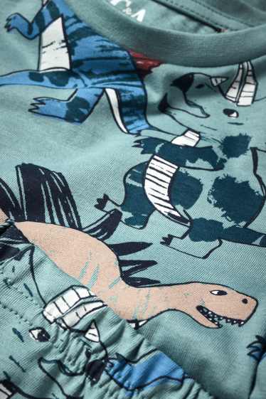 Kinder Jungen - Dino - Shorty-Pyjama - 2 teilig - petrol