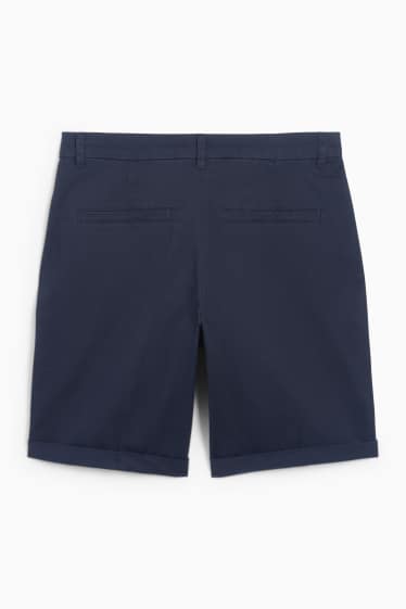 Damen - Bermudas - Mid Waist - dunkelblau