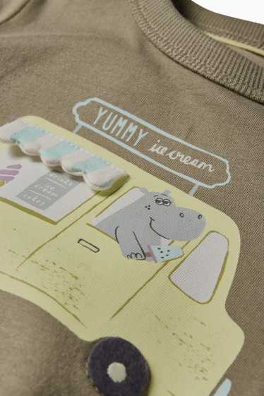 Baby Jungen - Eiswagen - Baby-Kurzarmshirt - grün
