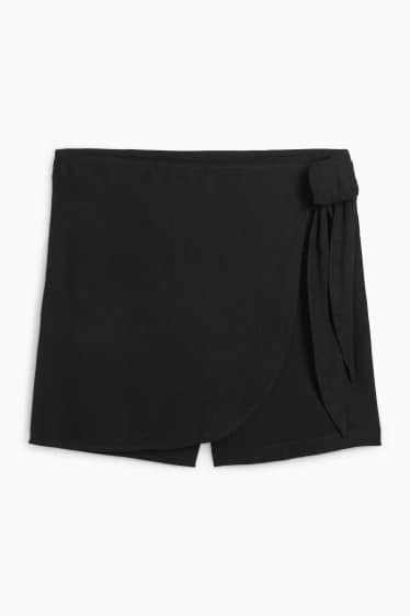 Dames - Skort met linnengehalte - zwart