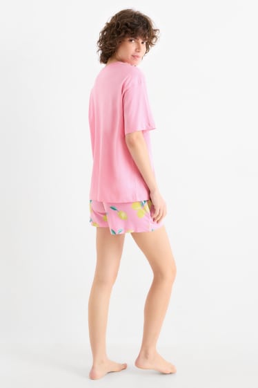 Women - Short pyjamas - rose