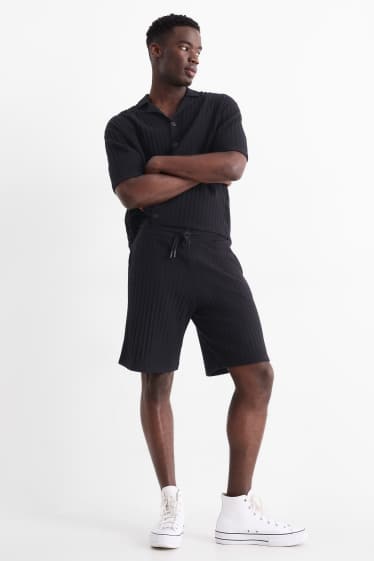 Herren - Shorts - strukturiert - schwarz