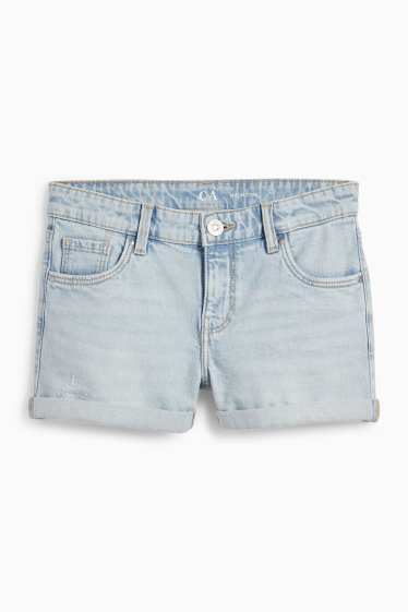 Kinder Mädchen - Jeans-Shorts - helljeansblau
