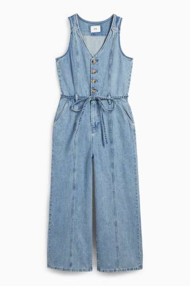 Damen - Jeans-Jumpsuit - helljeansblau