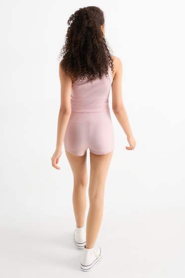 Women - Sweat shorts - rose