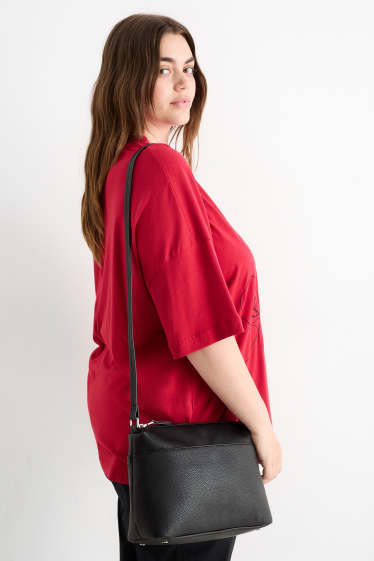 Dames - Schoudertas - imitatieleer - zwart
