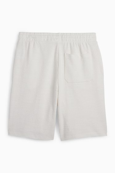 Heren - Short - met structuur - wit