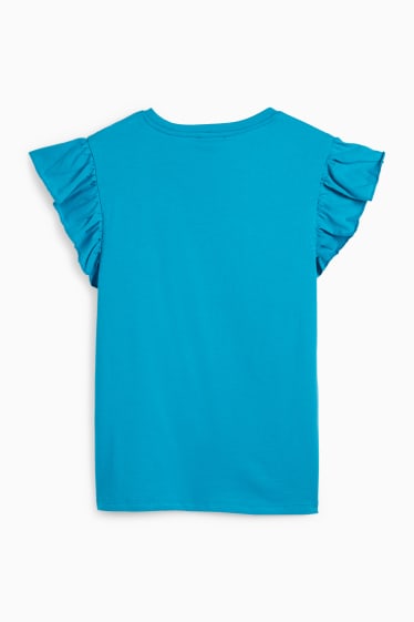 Damen - Basic-T-Shirt - Regular Fit - türkis