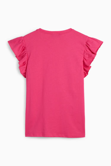 Damen - Basic-T-Shirt - Regular Fit - pink
