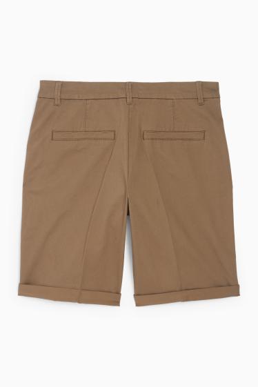 Damen - Bermudas - Mid Waist - khaki