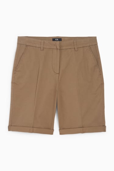 Damen - Bermudas - Mid Waist - khaki