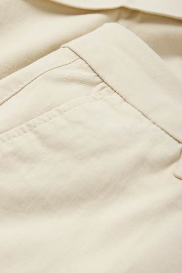 Damen - Bermudas - Mid Waist - hellbeige