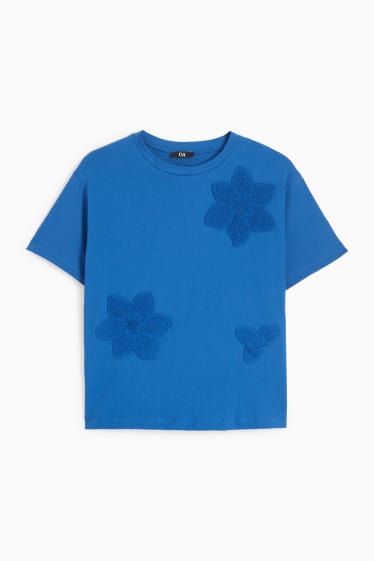 Damen - T-Shirt - Relaxed Fit - dunkelblau